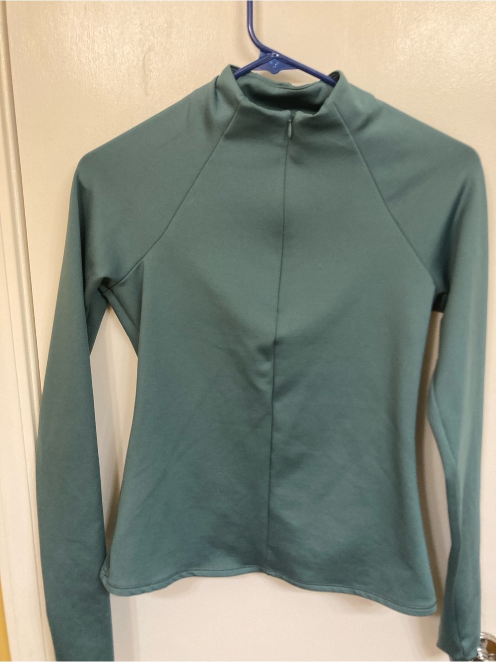 ALO Yoga Women's Long Sleeve Mock Neck Top in Teal